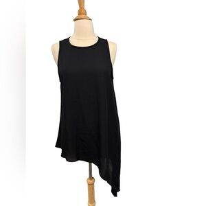 NWT Philosophy Women’s Black Sleeveless Asymmetrical Blouse-size Med